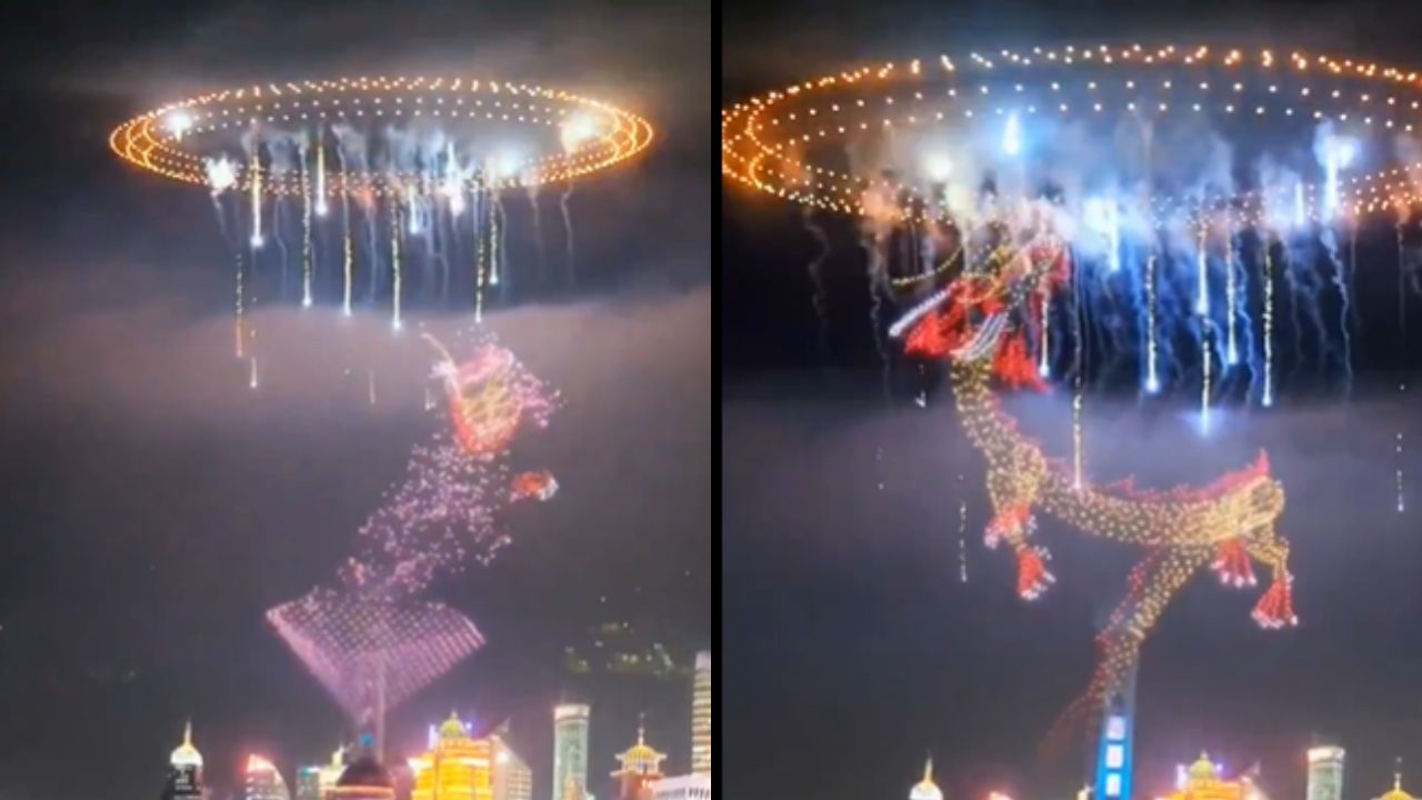 China new year drone show 2056